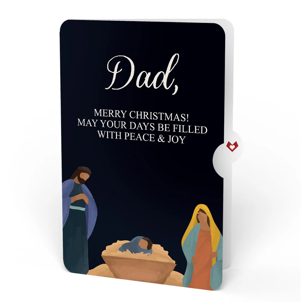 A Child Is Born Christmas Pop-Up Card and Sentiment Set for Dad - Image 4