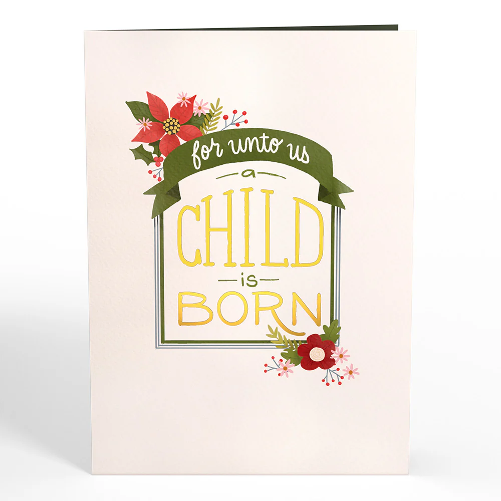 A Child is Born Christmas Pop-Up Card & Suncatcher Bouquet Bundle - Image 4