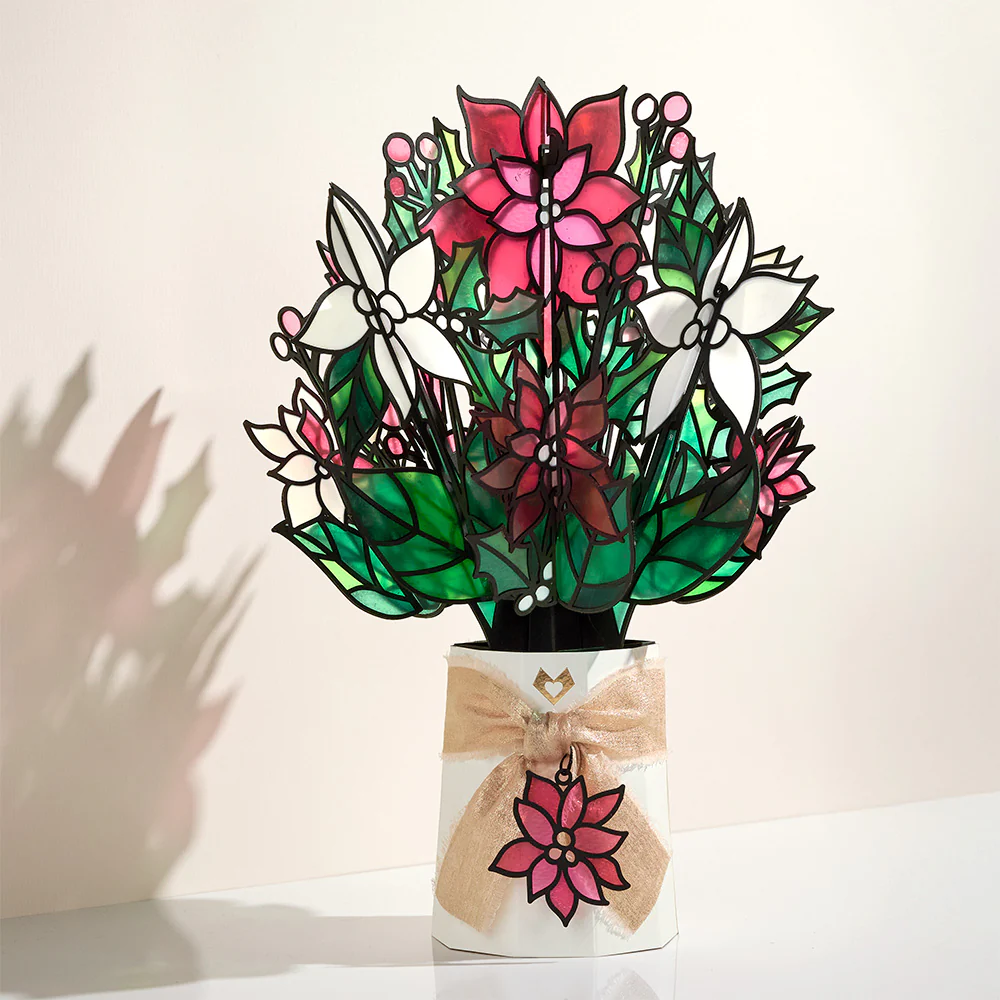 A Child is Born Christmas Pop-Up Card & Suncatcher Bouquet Bundle - Image 6