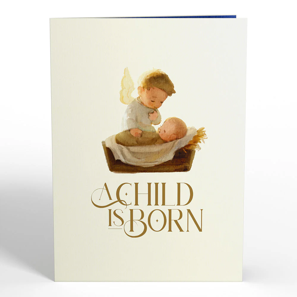 A Child is Born Nativity Light-Up Pop-Up Card - Image 6