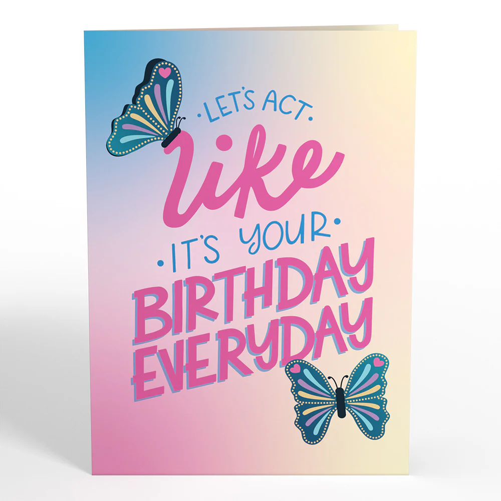 Act Like It's Your Birthday Butterflies Pop-Up Card - Image 4