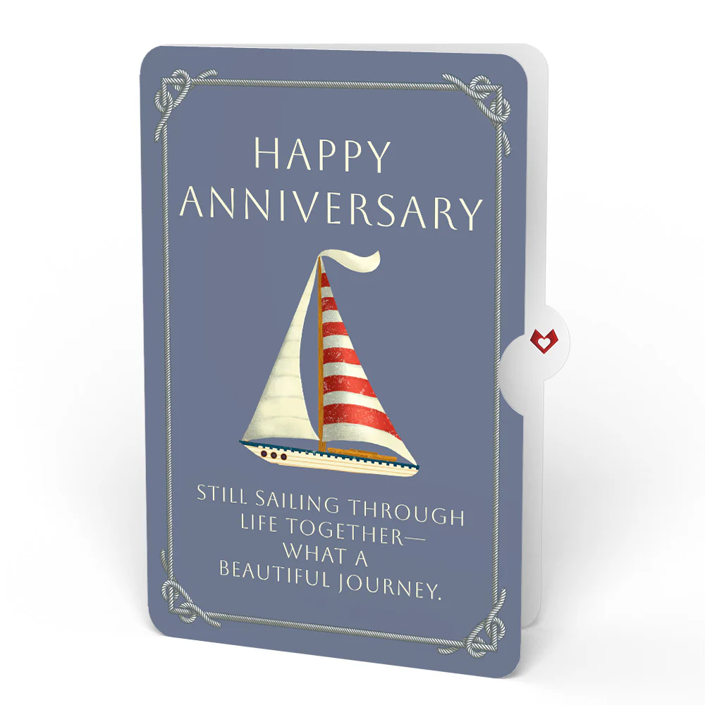 'Ahoy There' Anniversary Plushpop Card and Sentiment Set - Image 4