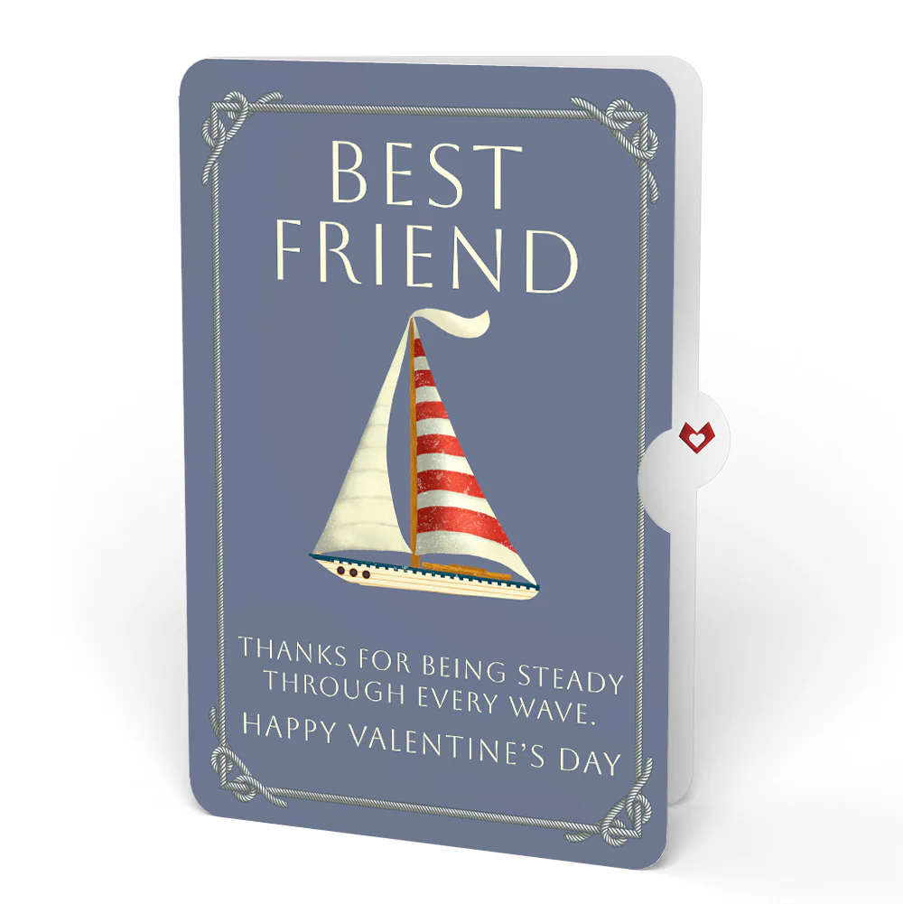 'Ahoy There' Valentine Plushpop Card and Sentiment Set for Best Friend - Image 4