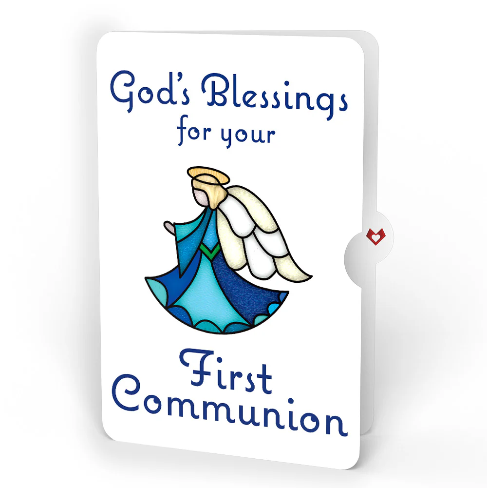 Angel Blessings to You First Communion Suncatcher Card and Sentiment Set - Image 4