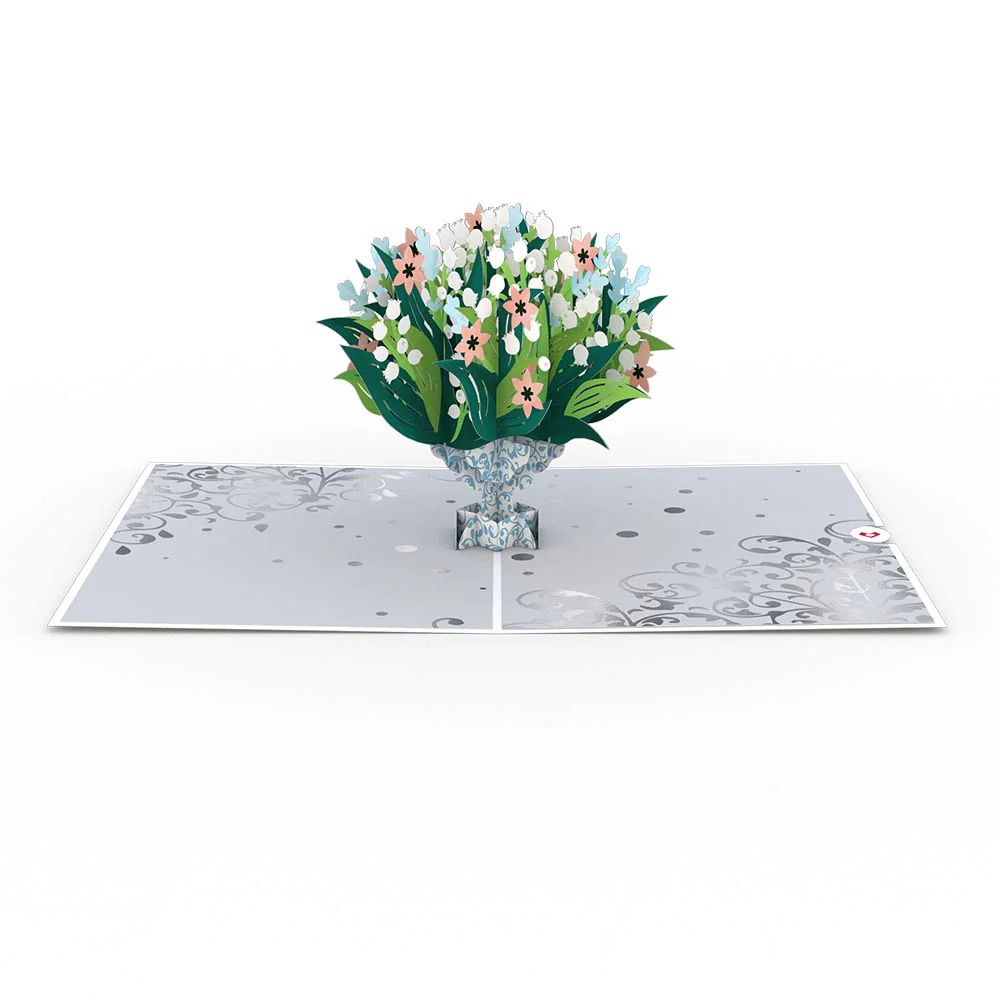 Anniversary Lily of the Valley Pop-Up Card - Image 3