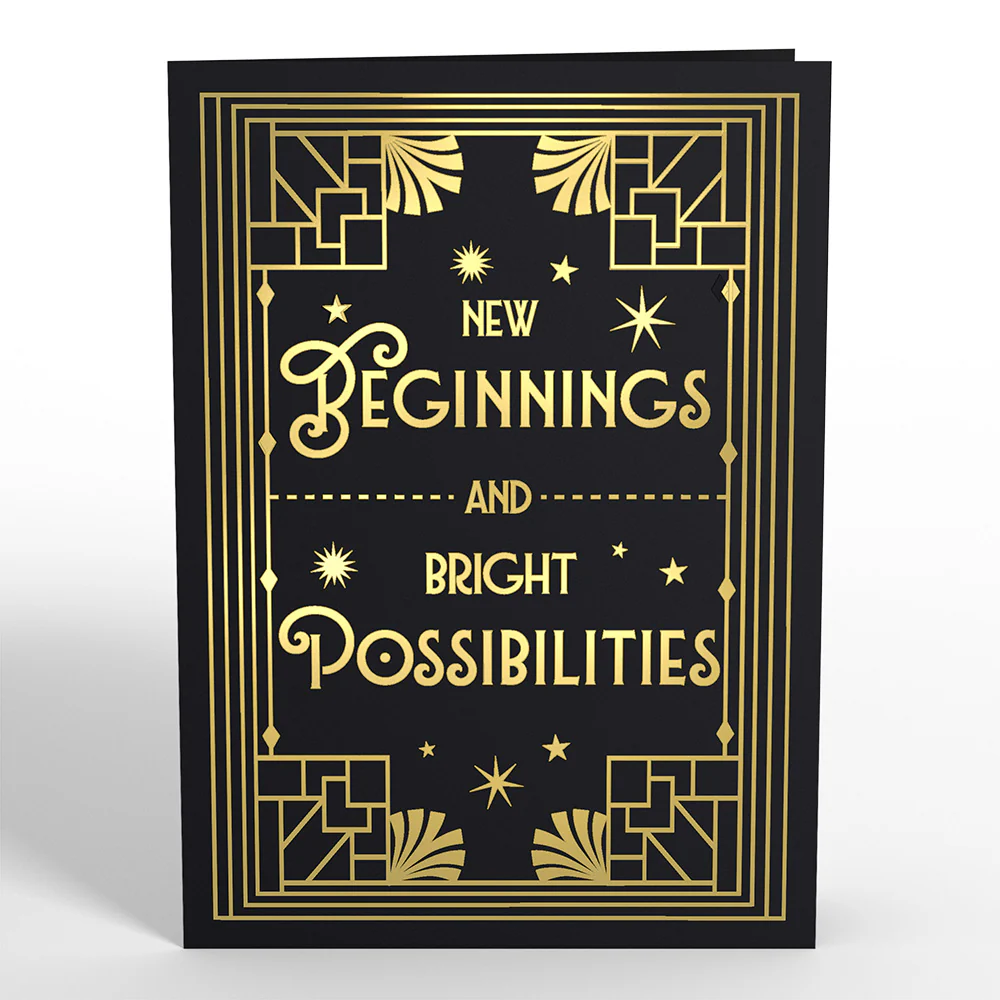 Art Deco New Year Pop-Up Card - Image 4