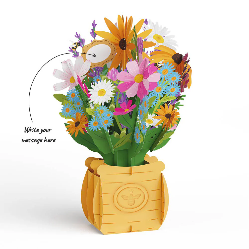 'Bee-u-tiful Mom' Queen Bee Plushpop Card & Bouquet Bundle - Image 6