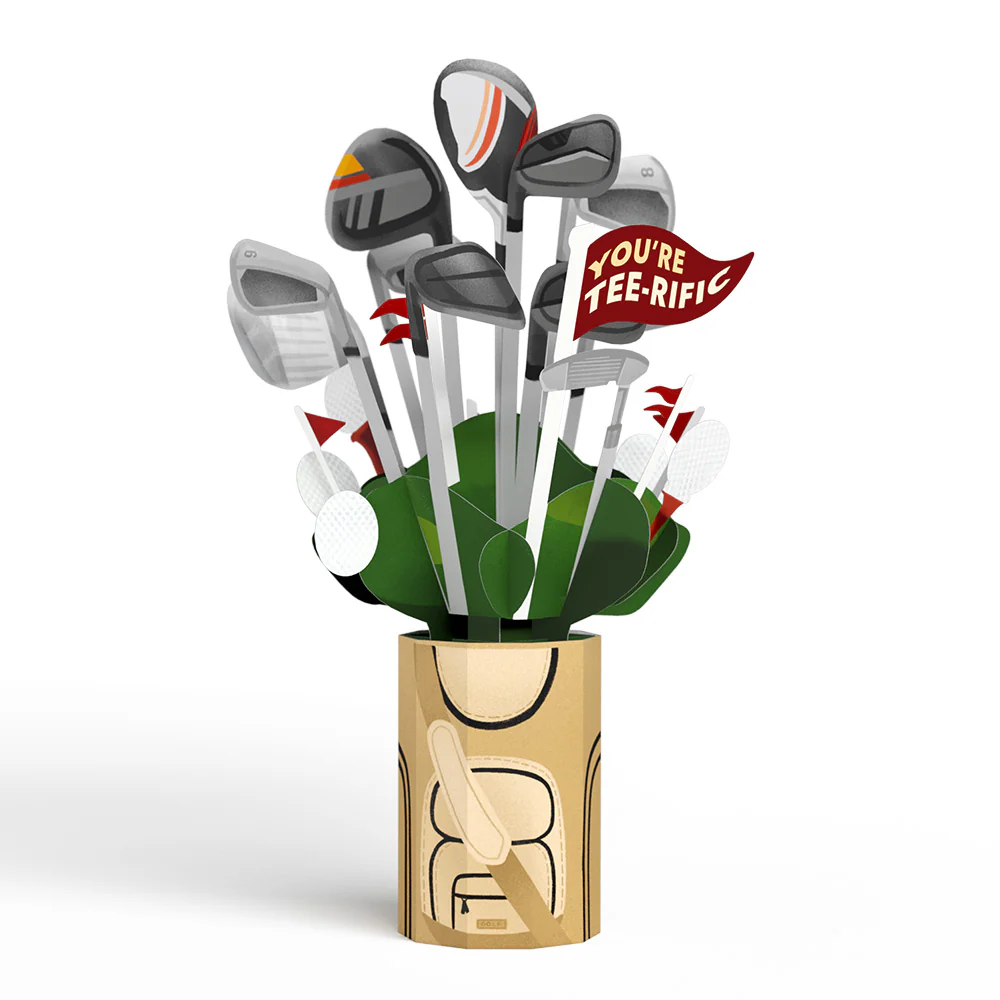 Best Dad by Par Father's Day Pop-Up Card & Bouquet Bundle - Image 5