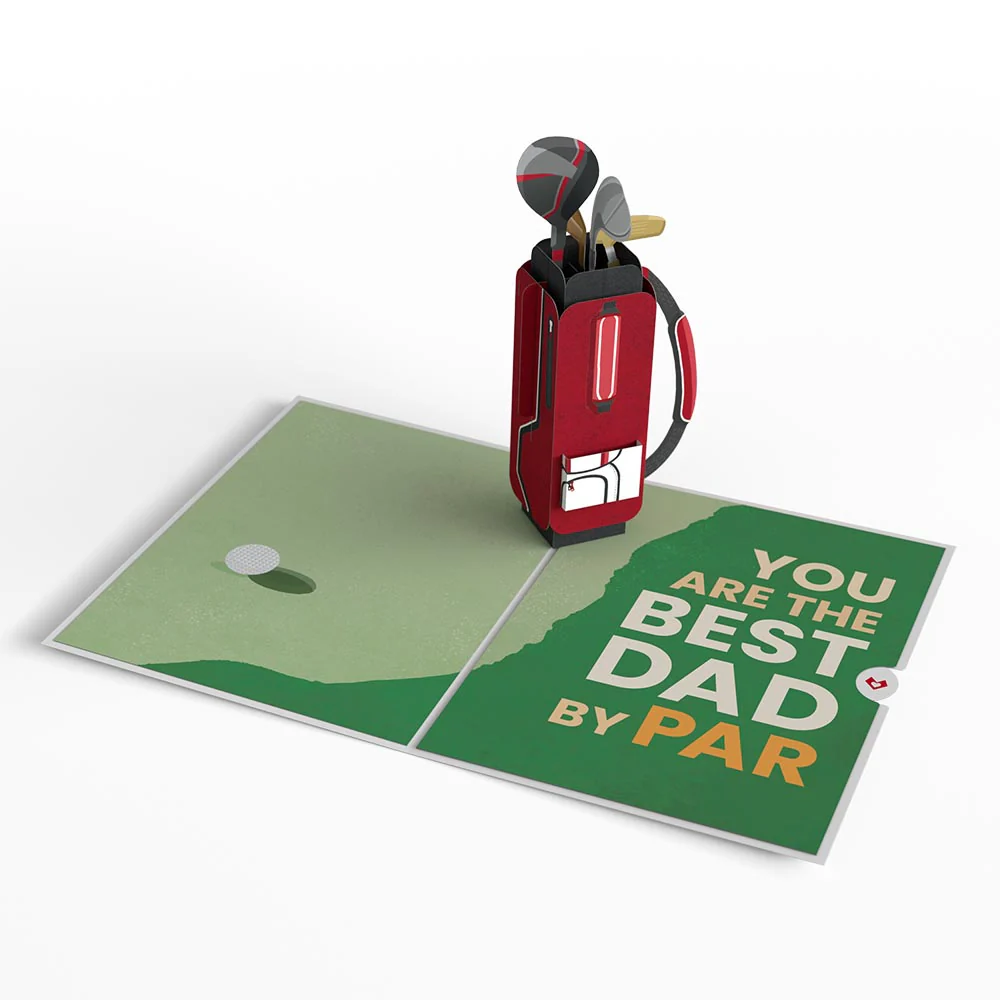 Best Dad By Par Pop-Up Card - Image 4