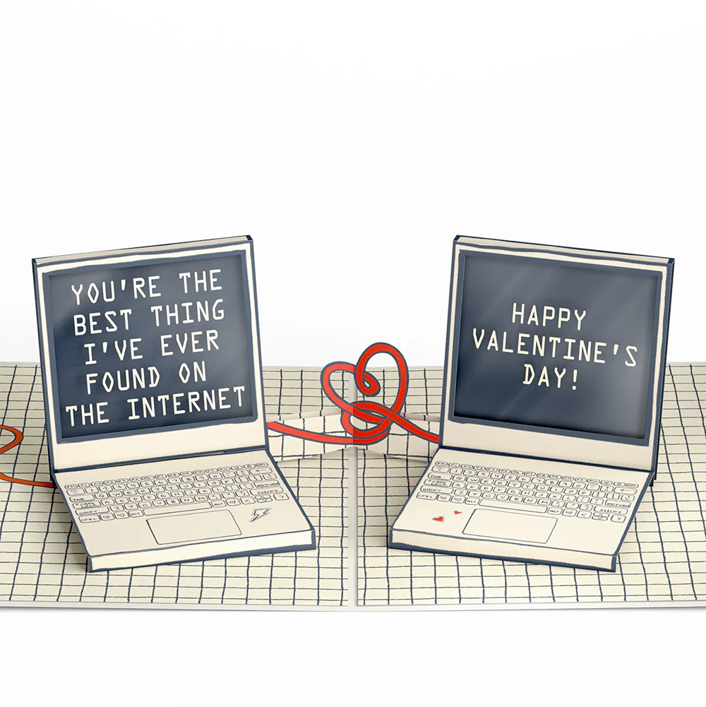 Best Thing I've Found on the Internet Valentine Pop-Up Card and Heart Confetti Long Distance Relationship Sentiment Set - Image 3