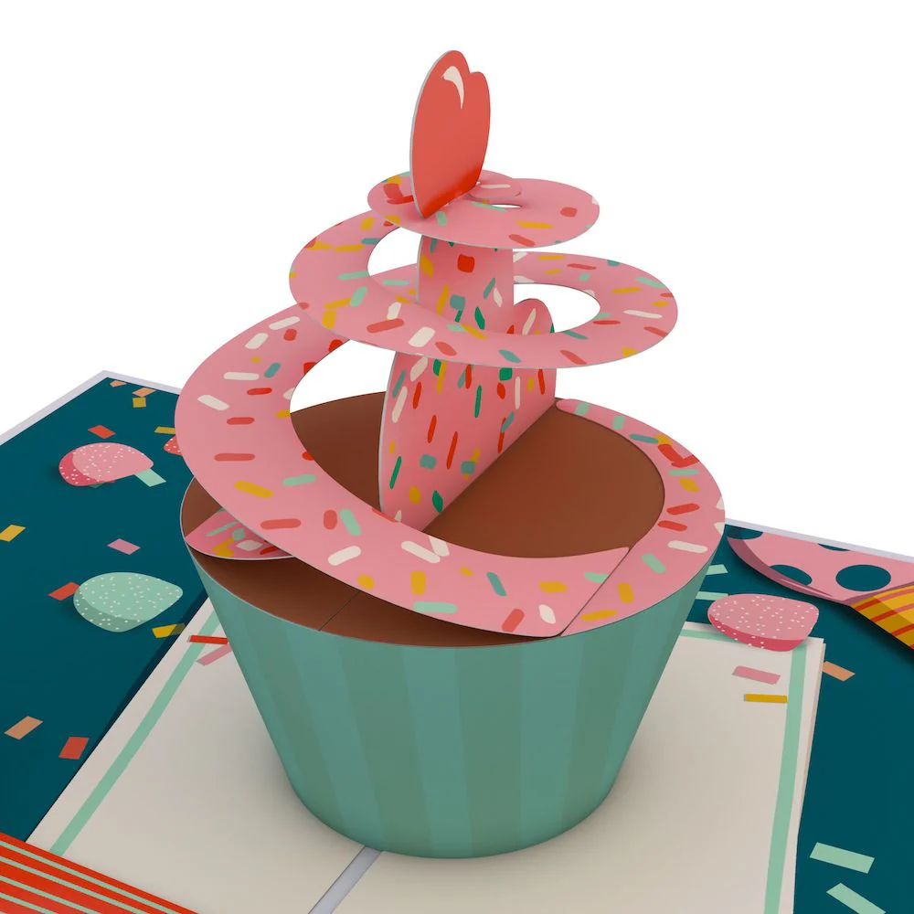 Birthday Cupcake Pop-Up Card and Sentiment Set - Image 3