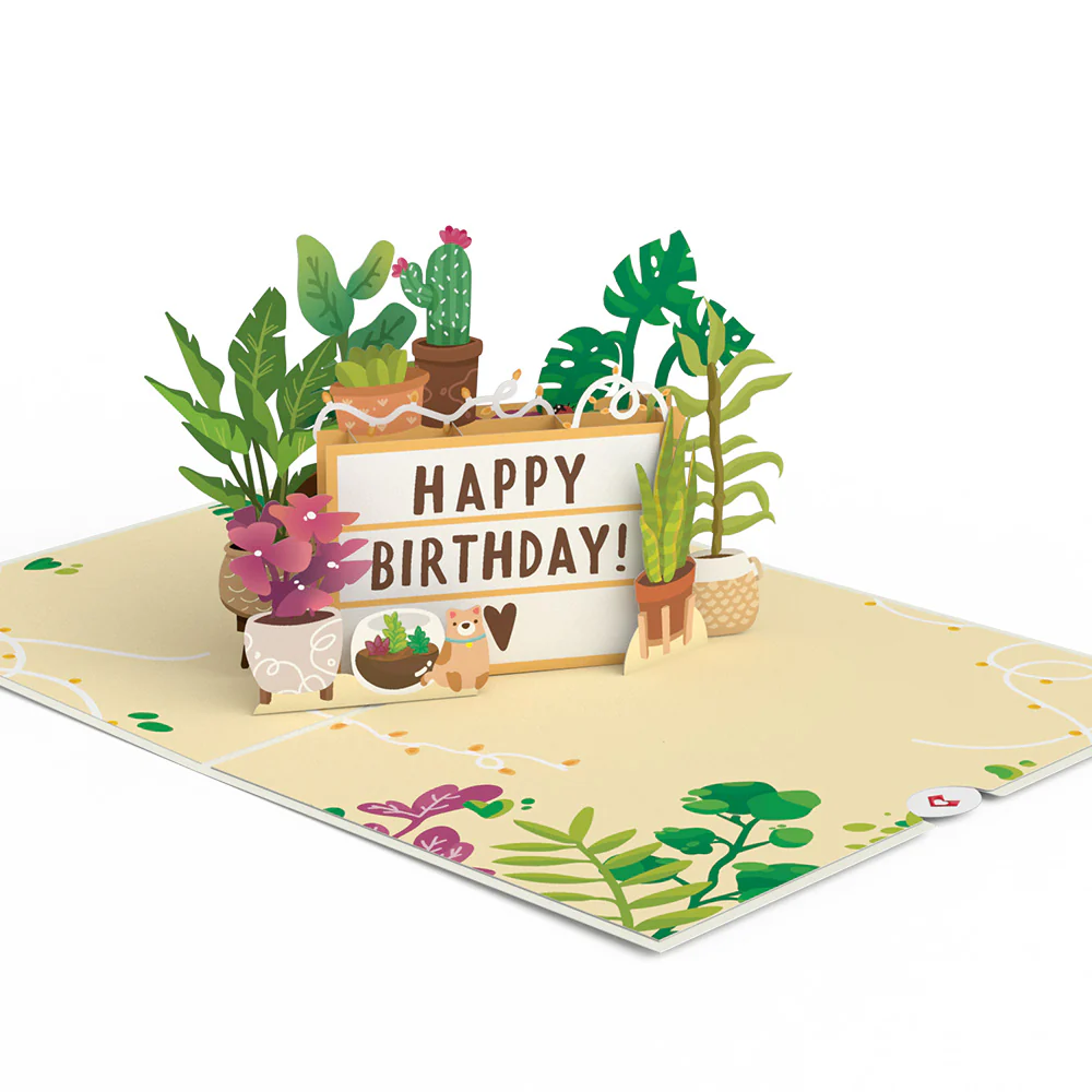 Birthday Houseplants Pop-Up Card - Image 3