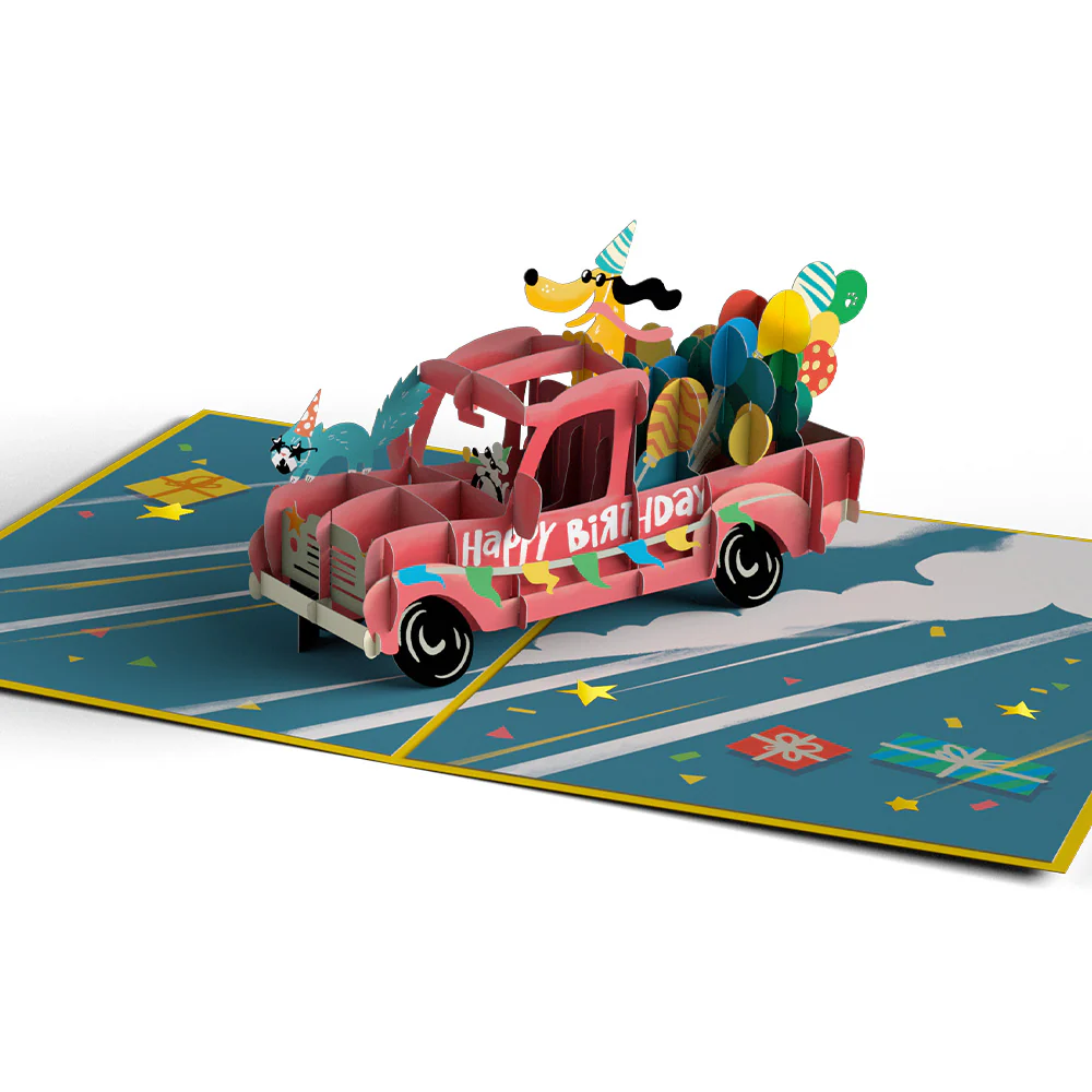 Birthday Truck Pop-Up Card - Image 3