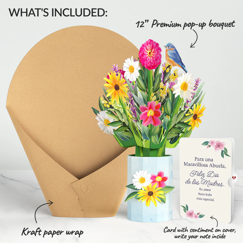 Black-Eyed Susan Mother's Day Bouquet and Sentiment Set for Spanish Grandmother - Image 2