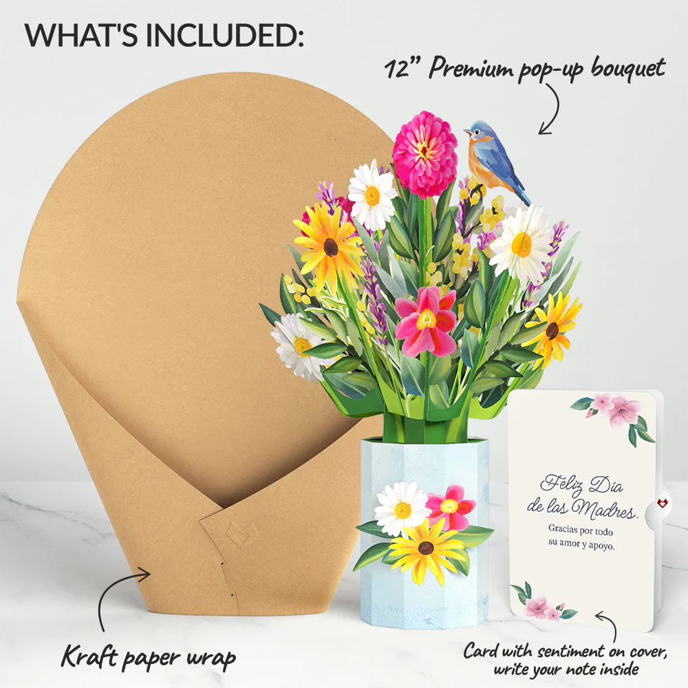 Black-Eyed Susan Mother's Day Bouquet and Sentiment Set for Spanish Mom - Image 2