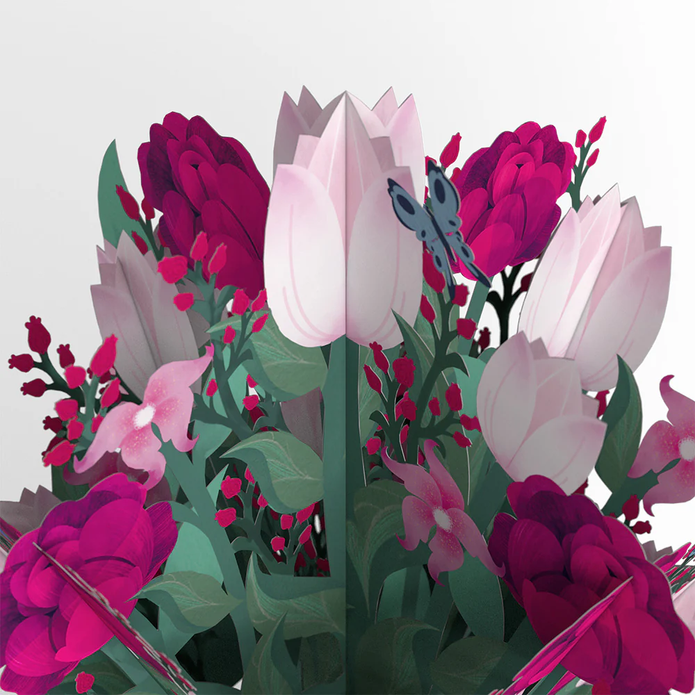 Blessing to Have a Mom Like You Hummingbird Suncatcher Card & Bouquet Bundle - Image 3