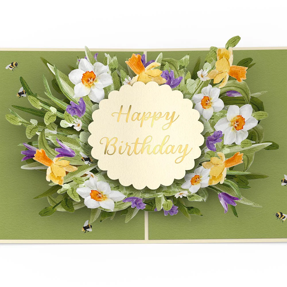 Bloom 60th Birthday Pop-Up Card and Sentiment Set - Image 3