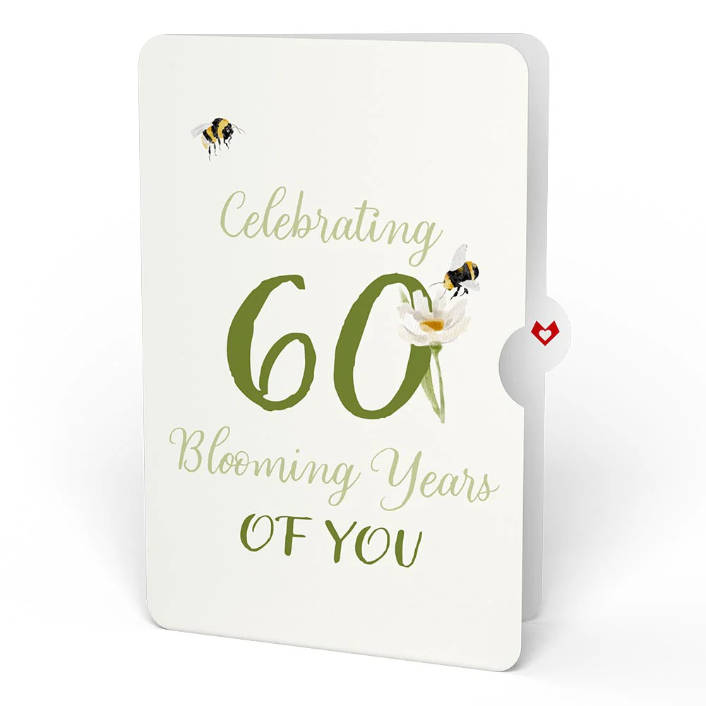 Bloom 60th Birthday Pop-Up Card and Sentiment Set - Image 4