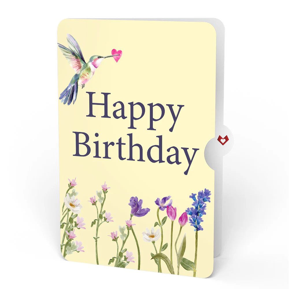 Love in Bloom Hummingbird Birthday Pop-Up Card and Sentiment Set - Image 4