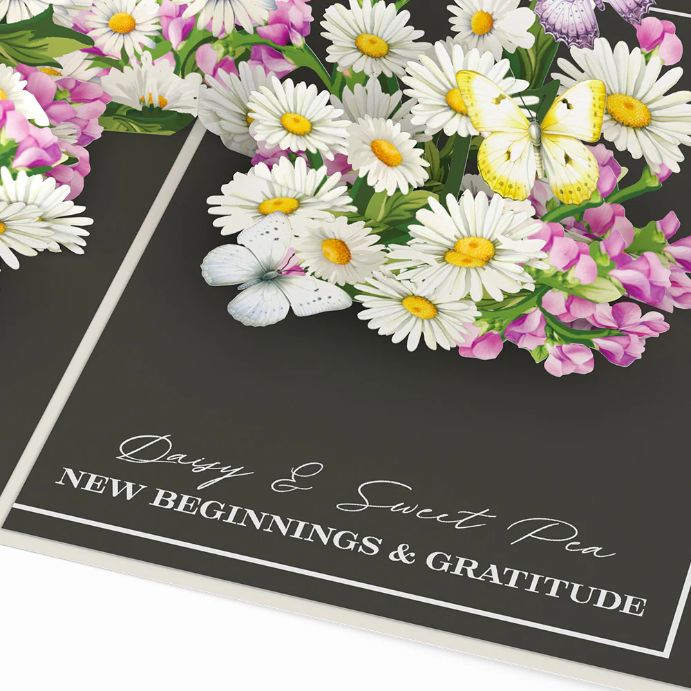Born to Bloom: April Birth Month Flowers Pop-Up Card - Image 3