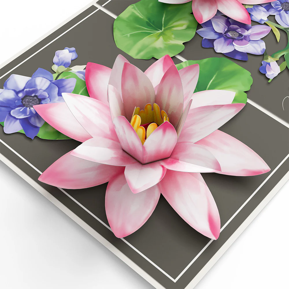 Born to Bloom: July Birth Month Flowers Thinking of You Pop-Up Card and Sentiment Set - Image 3