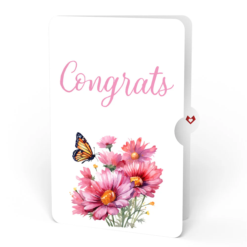 Born to Bloom: October Birth Month Flowers Congratulations Pop-Up Card and Sentiment Set - Image 4