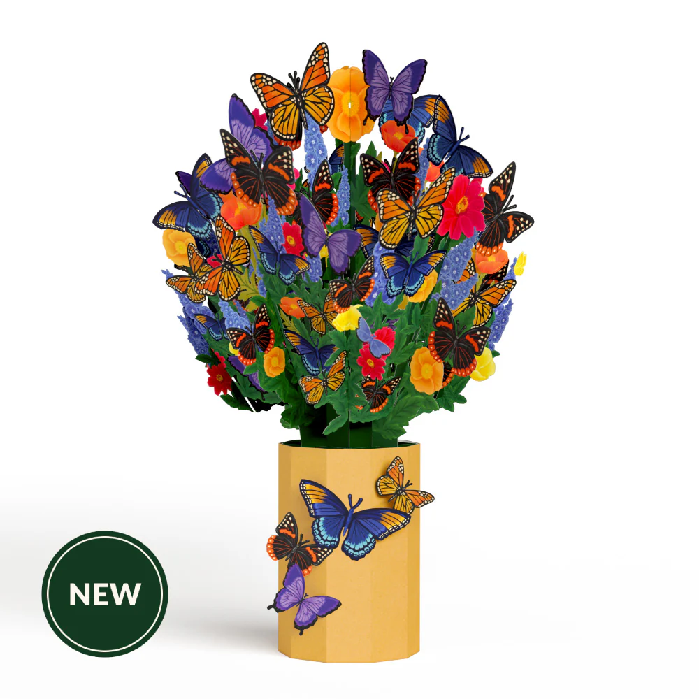 Brilliant Butterfly Pop-Up Card and Bouquet Bundle - Image 5