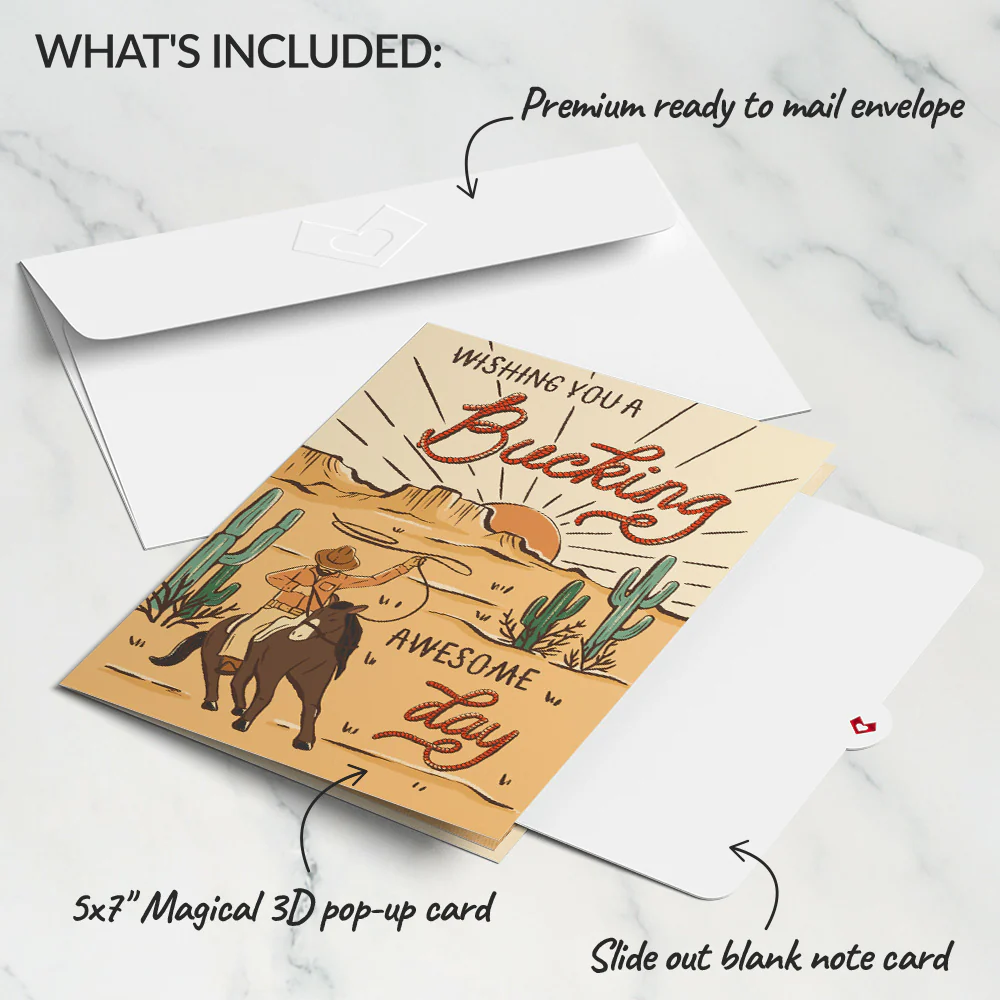 Bucking Awesome Day Pop-Up Card - Image 5