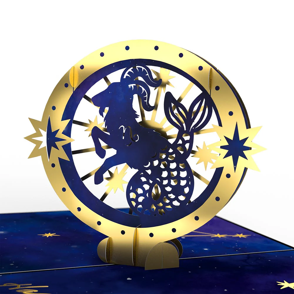 Capricorn Zodiac Birthday Pop-Up Card - Image 2