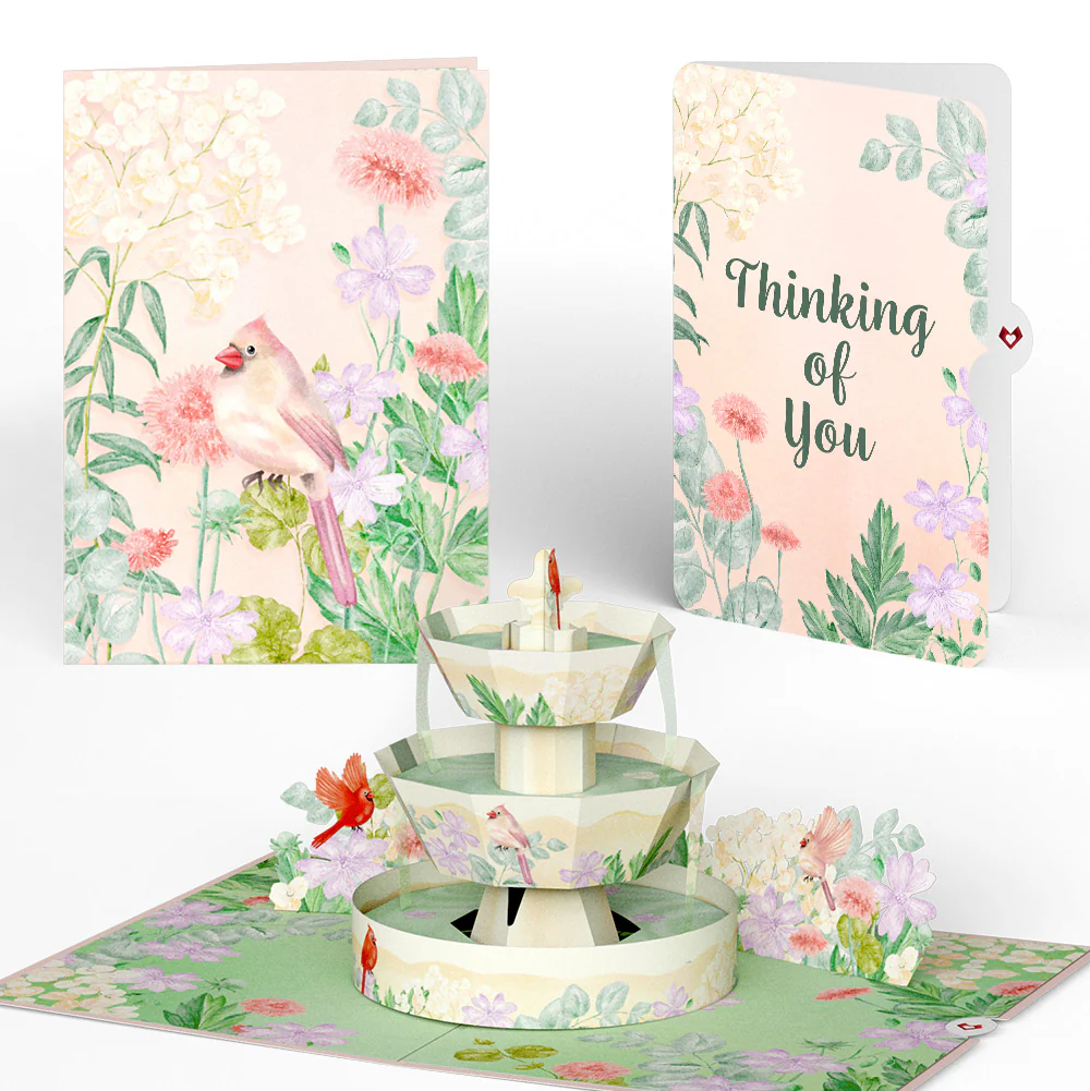 Cardinals in the Garden Thinking of You Pop-Up Card and Sentiment Set
