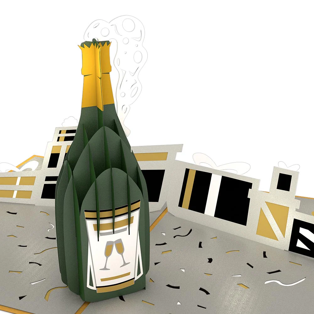 Champagne Celebration Birthday Pop-Up Card and Epic Reel Sentiment Set - Image 3