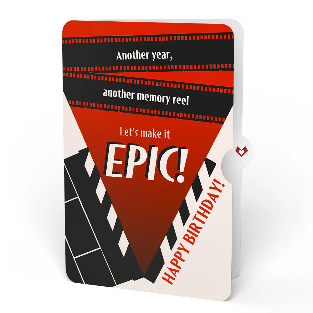 Champagne Celebration Birthday Pop-Up Card and Epic Reel Sentiment Set - Image 4