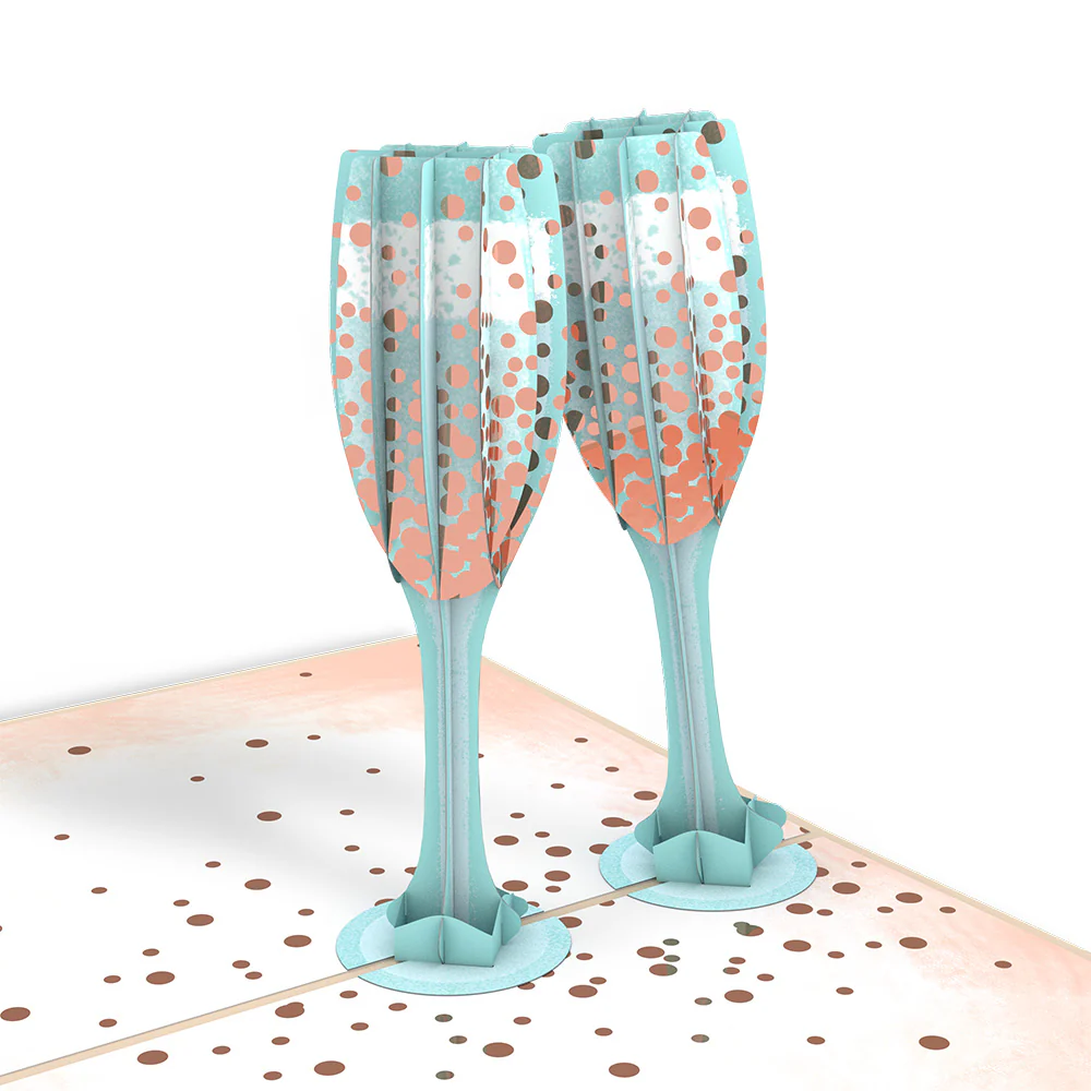 Champagne Toast Birthday Pop-Up Card and Cardio Queen Sentiment Set - Image 3