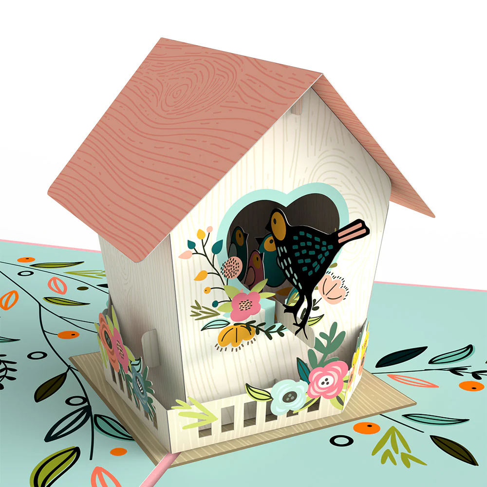 Charming Birdhouse Pop-Up Card - Image 2