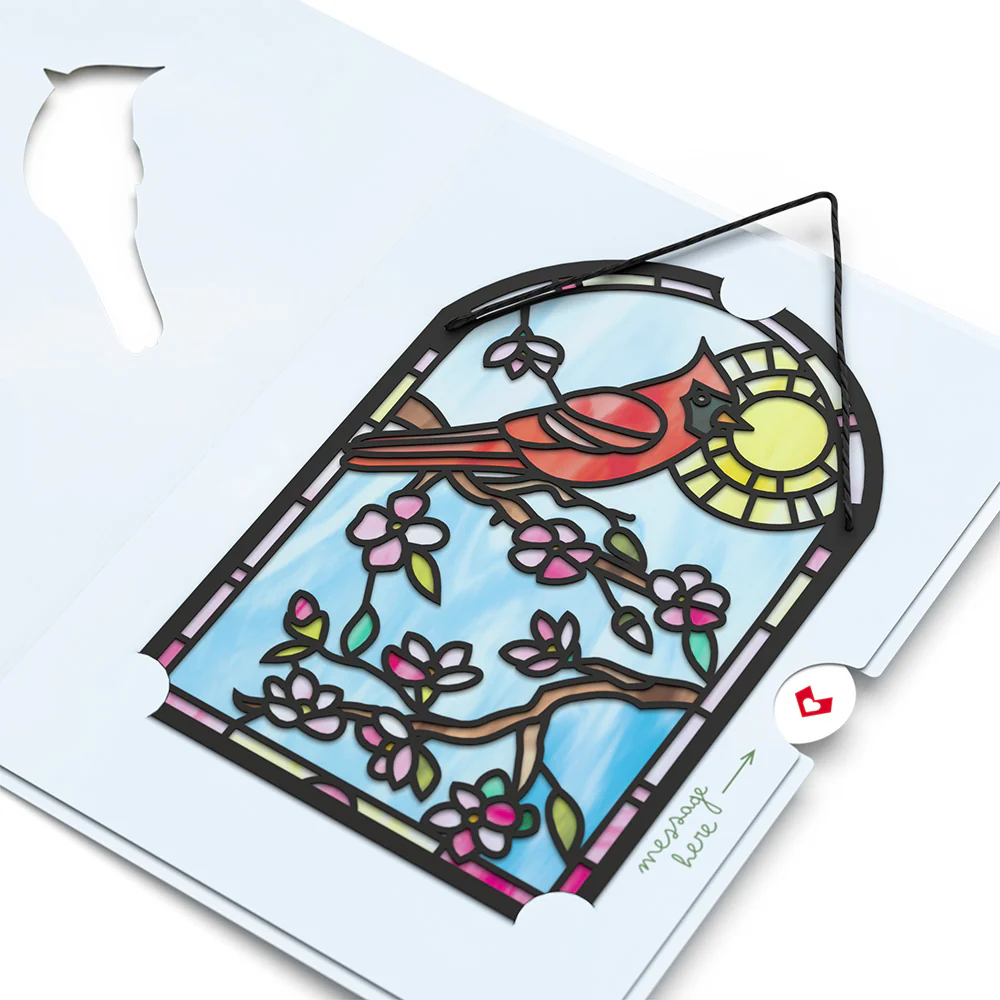Cheerful Cardinal Suncatcher Card - Image 4