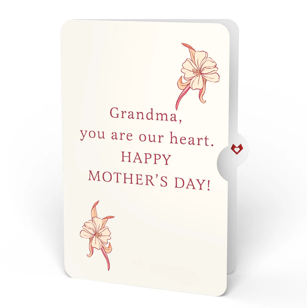 Cheerful Tulips Mother's Day Pop-Up Card and You Are Our Heart Sentiment Set for Grandma - Image 4