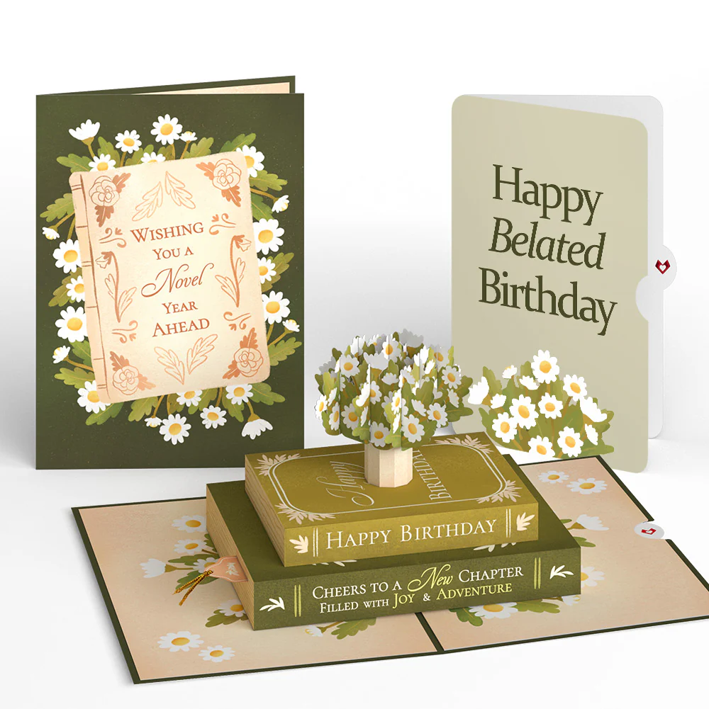Cheers to a New Chapter Belated Birthday Pop-Up Card and Sentiment Set