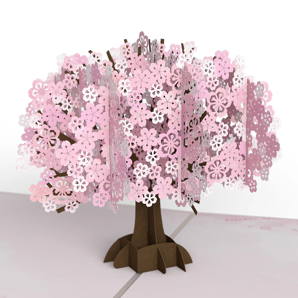 Cherry Blossom Birthday Pop-Up Card and Virgo Zodiac Sentiment Set - Image 3
