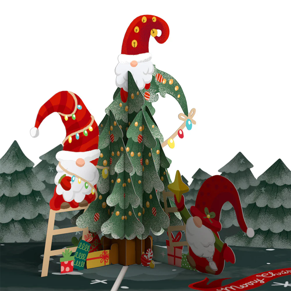 Christmas Gnomes Pop-Up Card and Sentiment Set for Daughter - Image 3