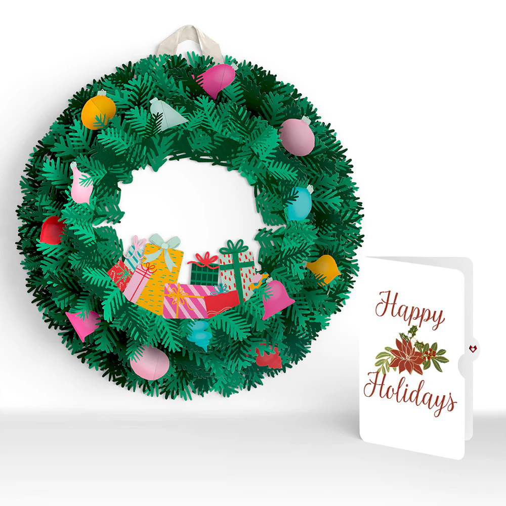 Christmas Joy Wreath and Poinsettia Holiday Sentiment Set