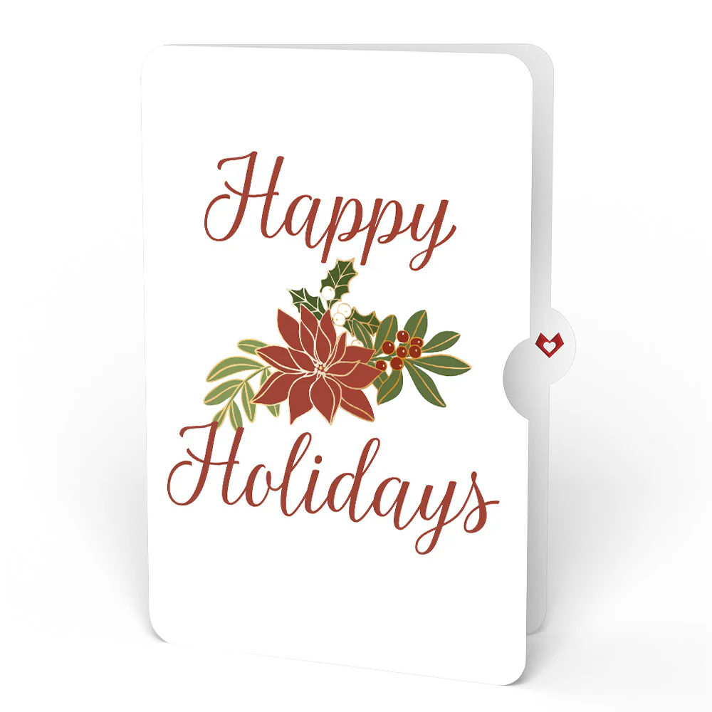 Christmas Joy Wreath and Poinsettia Holiday Sentiment Set - Image 4