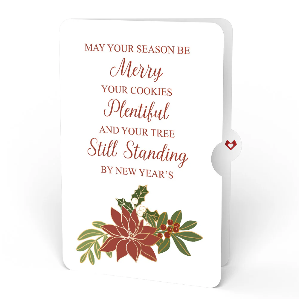 Christmas Joy Wreath and Poinsettia Merry & Plentiful Sentiment Set - Image 4