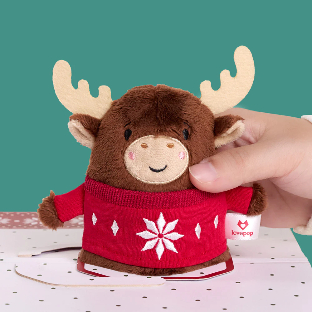 Christmas Moose Plushpop Card - Image 2