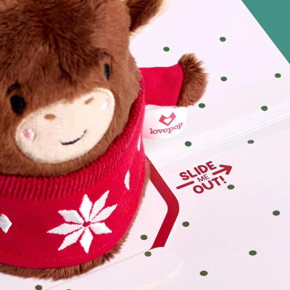 Christmas Moose Plushpop Card - Image 3