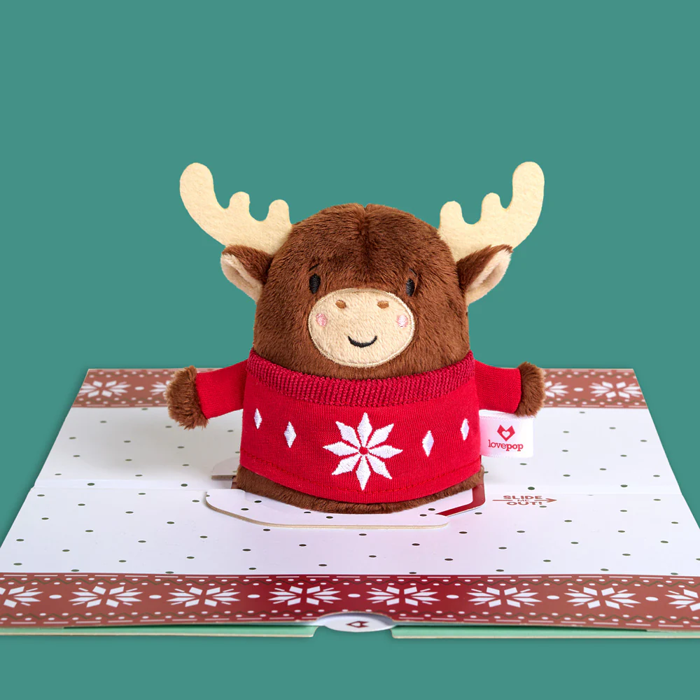 Christmas Moose Plushpop Card - Image 4