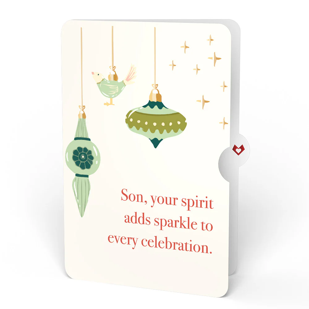Christmas Sleigh Ride Loooooong Card™ (Expands to 2 feet) and Sentiment Set for Son - Image 4