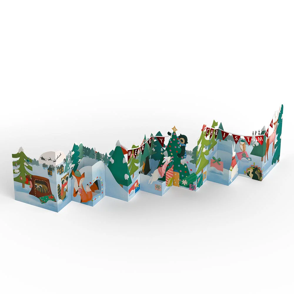 Christmas Woodland Scene Loooooong Card™ (Expands to 2 feet) - Image 4