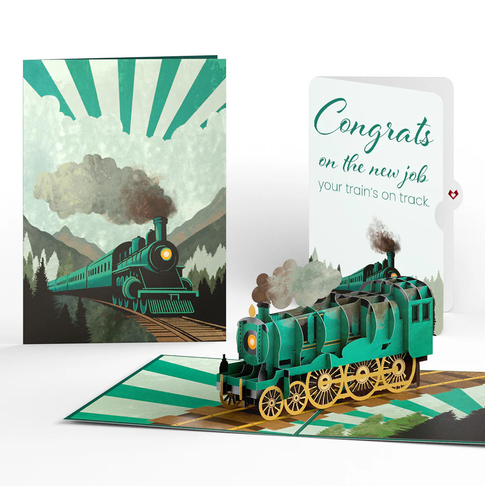 Classic Train Congratulations Pop-Up Card and Sentiment Set