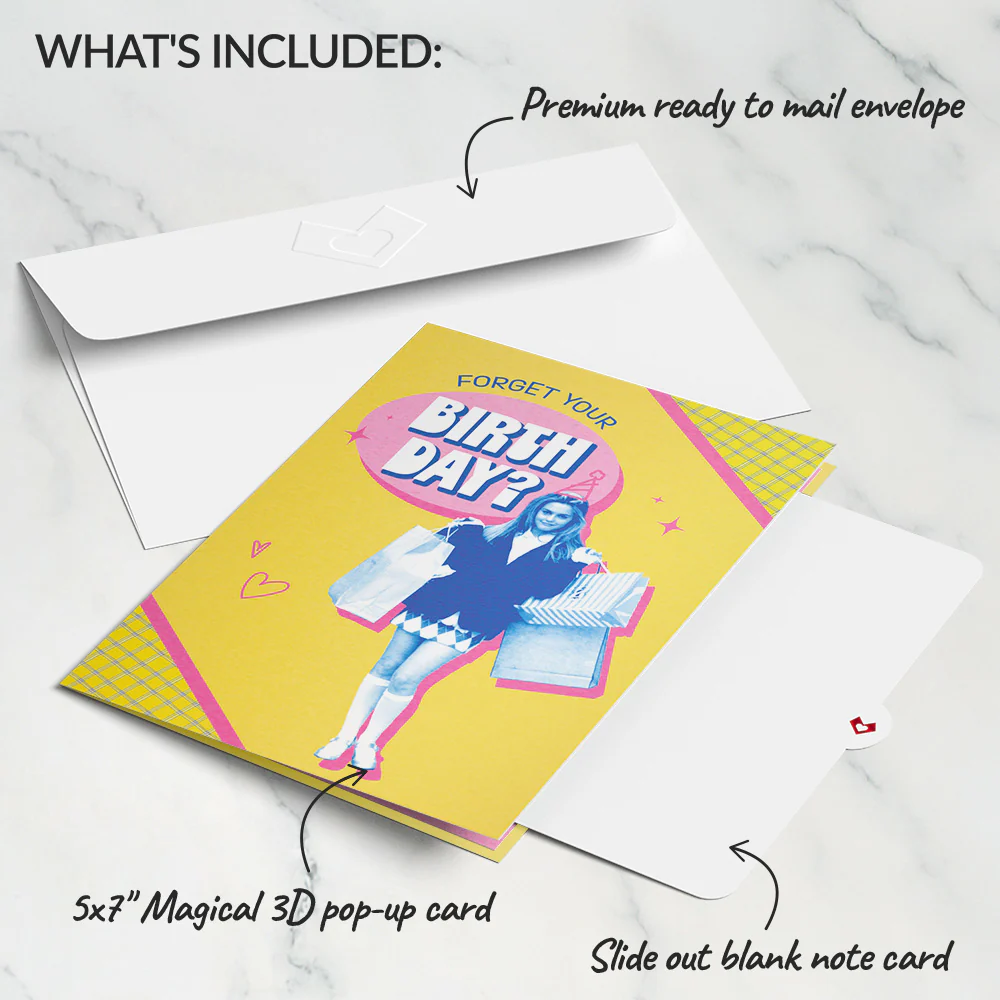 Clueless As If! Birthday Pop-Up Card - Image 6