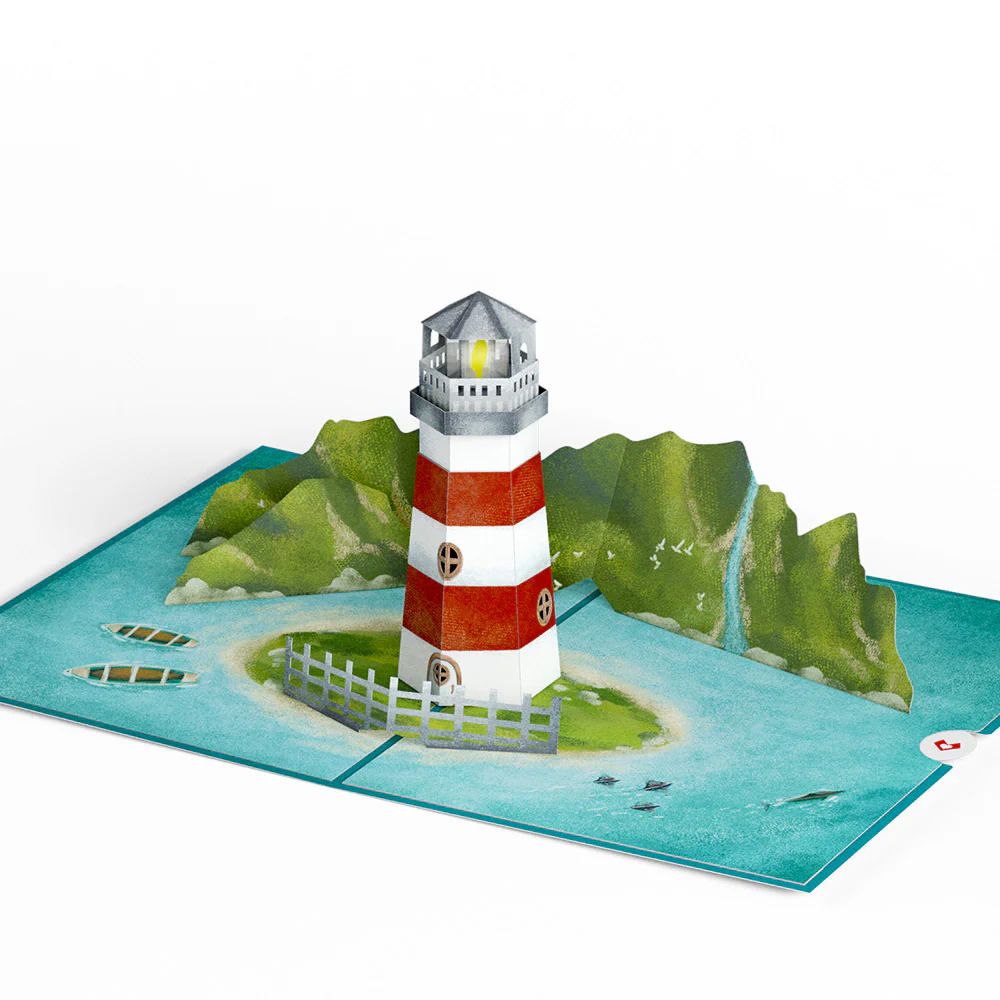 Coastal Lighthouse Pop-Up Card - Image 3